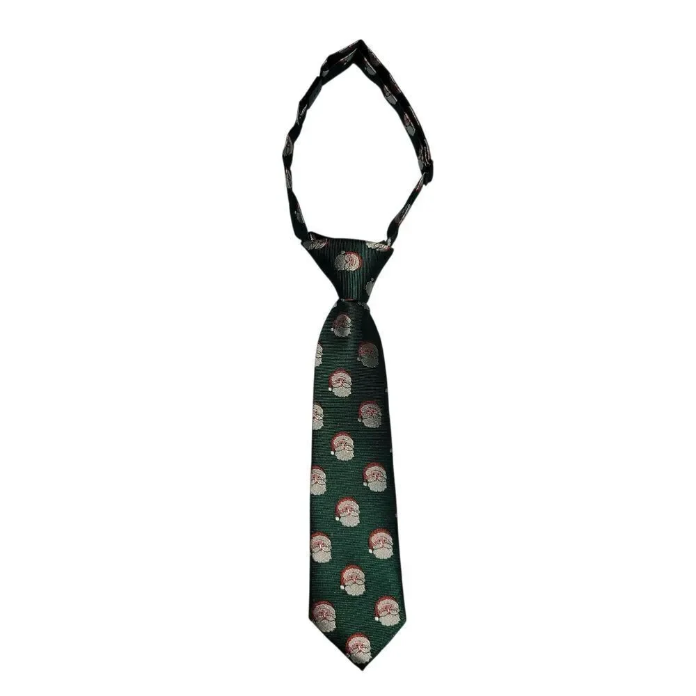 Festive Green Santa Kids Tie